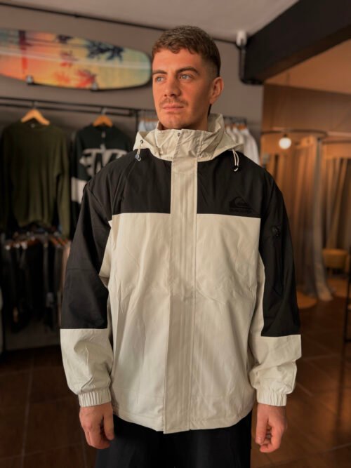 IMG_2166 Campera Quiksilver Bicolor Beige & Negro